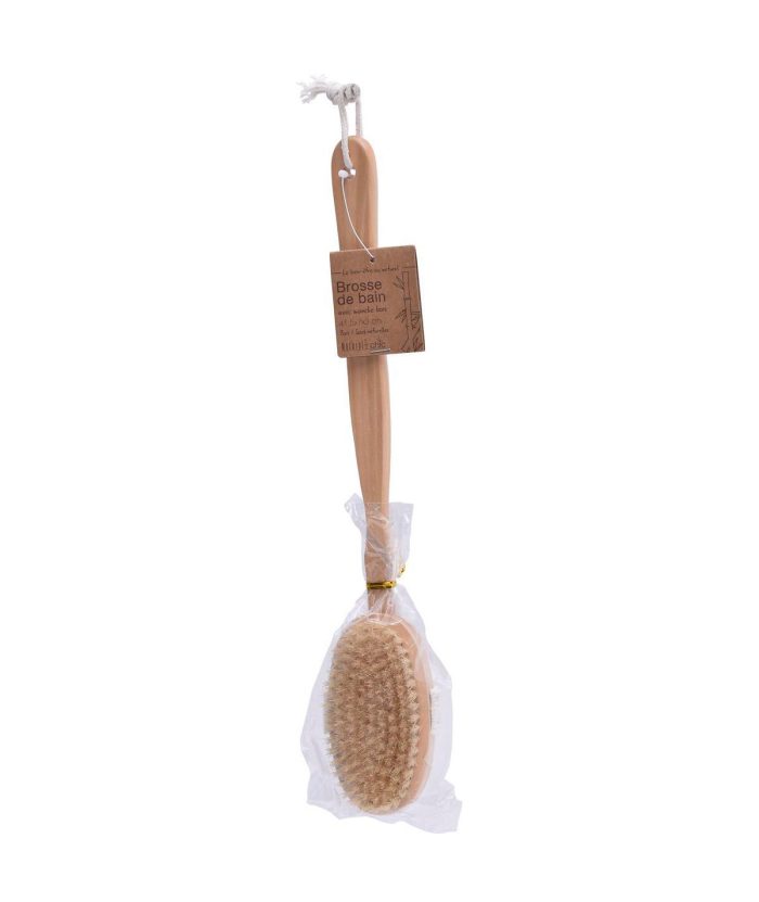 BODY BRUSH WITH HOUTEN HANDVAT - NATURAL