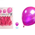 BALLON DONKERFUCHSIA 30CM 10ST