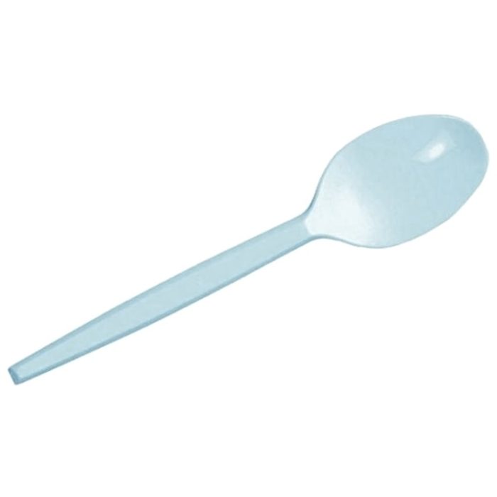 Dessertlepel baby blauw 12,5 cm PS 15st