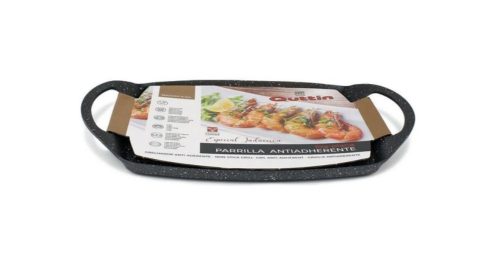 Grillpan anti-aanbak ovaal 36X22.5X1.6CM RECT. ROASTER QUTTIN