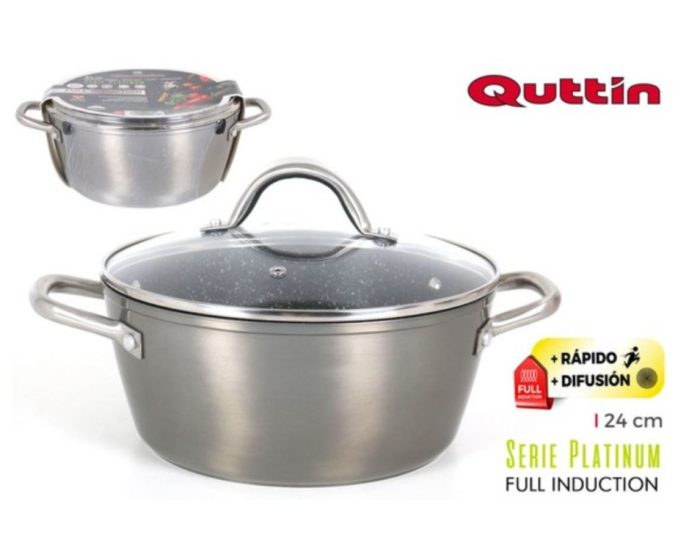 24CM FULL INDUCTION SAUCE POT W/LID QUTTIN