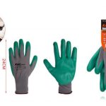 Nylon anti-slip werkhandschoenen grijs groen maat M HANDSCHOENEN WERK 8#