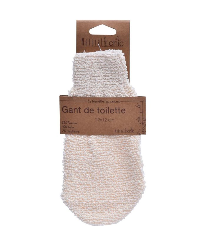 Washandje bamboe/katoen crème WASHCLOTH BAMBOO/COTTON - NATURAL