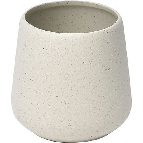 Rustieke badkamerbeker stoneware creme 400mlMATT STONEWARE TUMBLER - NATURAL