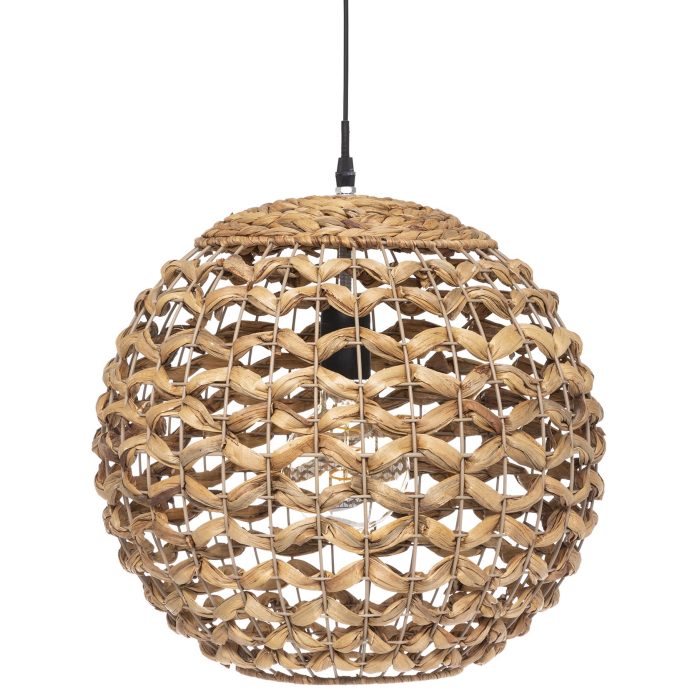 Hyacint hanglamp D38cm naturel plafondlamp sierlamp beige bruin bohemian gevlochten