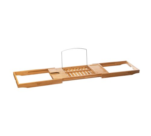 Uitschuifbare badplank bamboe 70/105cm badplateau relax bad jacuzzi spa platformUitschuifbare badplank bamboe