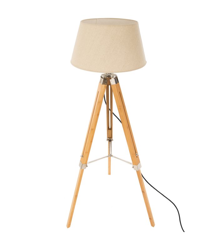 Staande lamp met driepootstatief creme