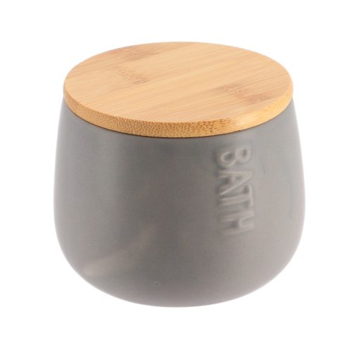 COTTON POT dolomite BAMBOO COVER GRIJS/BAMBOE