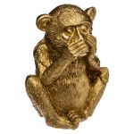 GOLD RESIN MONKEY H17 Zwijgen