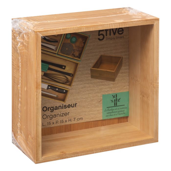 BAMBOO ORGANIZER TS 15X15X7CM