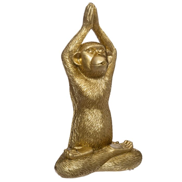 DECO Aap Yoga 3 ass. GOUD 17cm