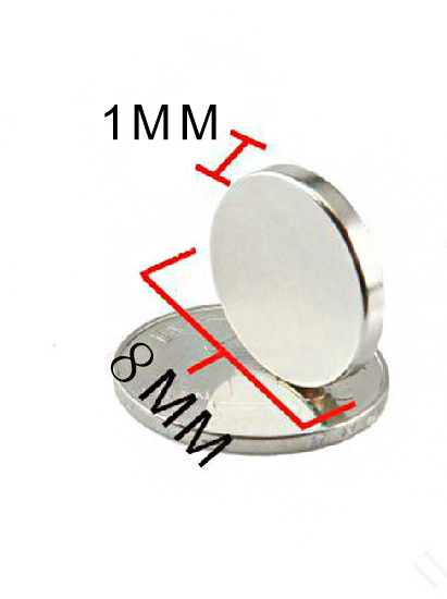 Magneten rond D8*1mm